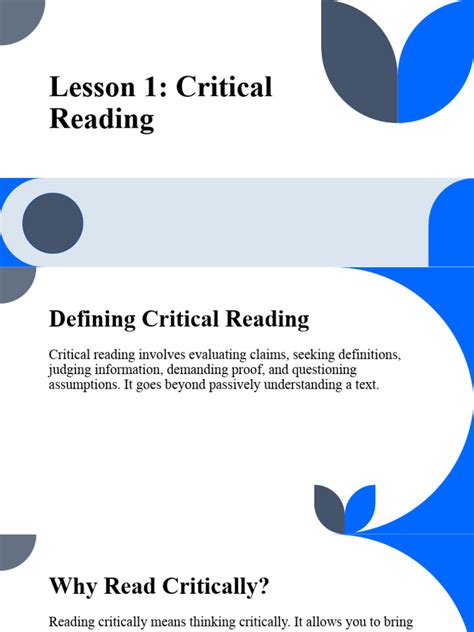 Image result for Critical Reading Definition