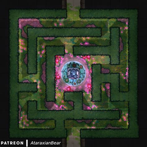 ArtStation - A hedge maze in a dungeon