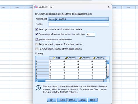 How to Transfer Excel File to SPSS Program 的图像结果
