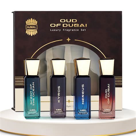 Ajmal Oud of Dubai Unisex Perfume Gift Set – 4 x 20ML EDP | Kyros ...