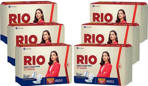 Buy RIO HEAVY FLOW XXL SANITARY PADS 60 PIECES (PACK OF 6) WITH 350MM ...
