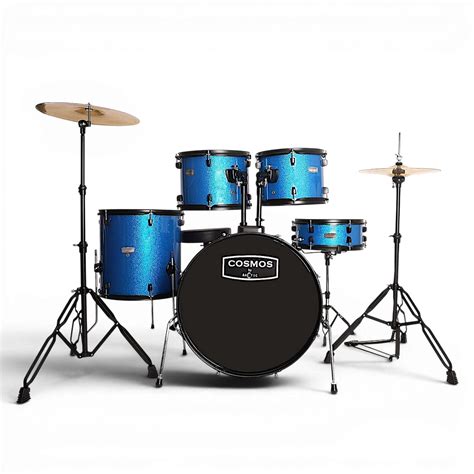 Arctic Cosmos 5-Piece Drum Set Blue with Hardware & Throne – Guitar ...