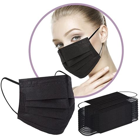 Disposable Mask – Black, 50pc | PMU Pro Shop - PMU