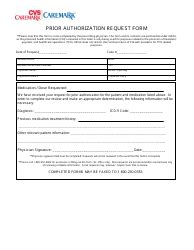 Prior Authorization Request Form - Cvs Caremark - Fill Out, Sign Online ...