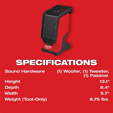 Milwaukee 2954-20 M18™ Bluetooth® Jobsite Speaker - H To O Supply