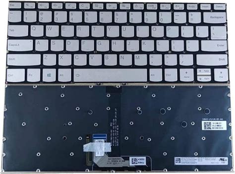 New US Silver English Backlit Laptop Keyboard (Without palmrest) for ...
