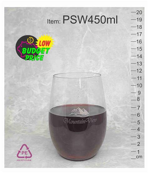 Plastic Stemless Wine Glass - Inspiring Branded Glassware