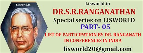 List of participation by Dr. Ranganath in conferences in India भारत में ...