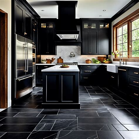 Kitchen Ideas Black Floor