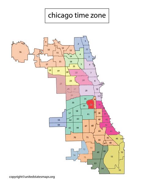 Chicago Time Zone Map | Map of Time Zones Chicago