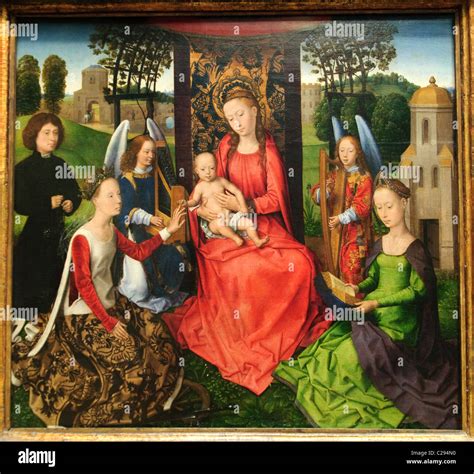 Hans Memling Virgin With Saints And Angels