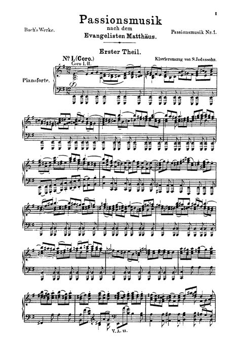 Bach, Johann Sebastian - St. Matthew Passion, BWV 244 for Choir - Free ...