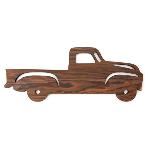 Buy Cousin DIY Rustic Barnwood Wood Truck Plaque Sign, Brown Finish ...
