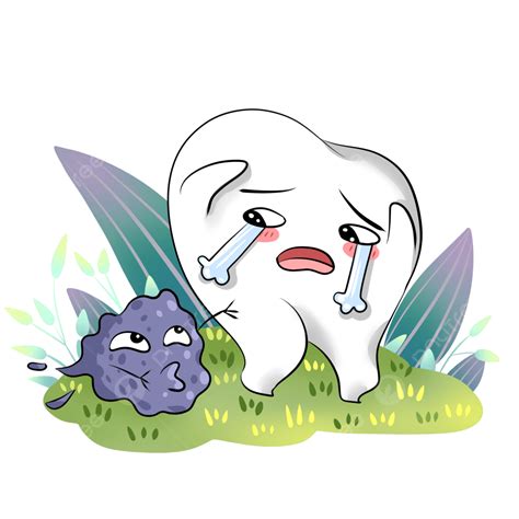 Decayed Tooth Hd Transparent, Prevention Of Tooth Decay Cute Cartoon Tooth Material, Prevent ...