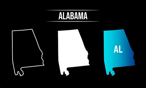 Alabama State Outline Vector Art, Icons, and Graphics for Free Download