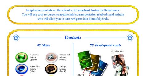 Image result for Splendor Instructions