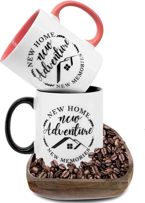 Amazon.com: TIEEC New Home New Adventure Mugs - House Warming Gifts New ...