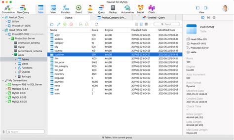 Navicat for MySQL Product Info