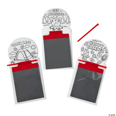 3 1/4" x 6 3/4" Color Your Own Happy Camper Magic Screens - 12 Pc ...