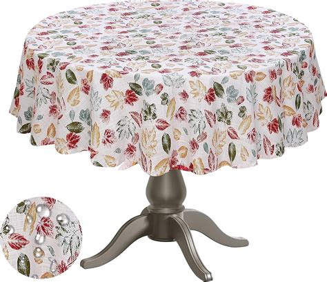 Ruvanti 70-inch Round Tablecloth, Stain Resistant & Washable, Ideal for ...