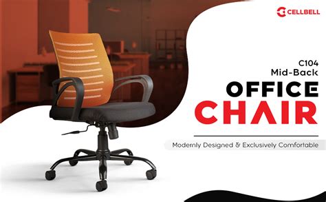 CELLBELL Desire C104 Mesh Mid Back Chair | Ergonomic Office, Study ...