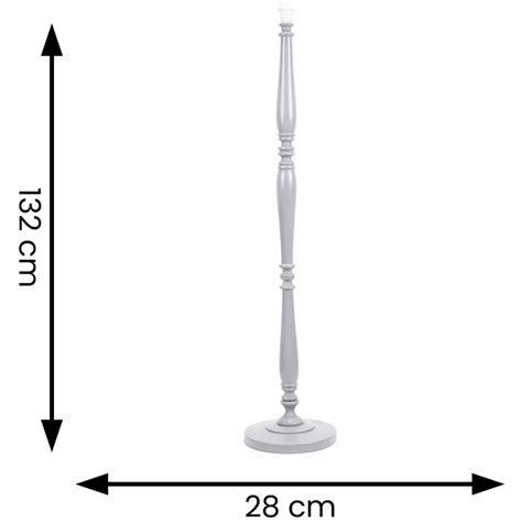 Victoria Grey Wood Floor Lamp Base