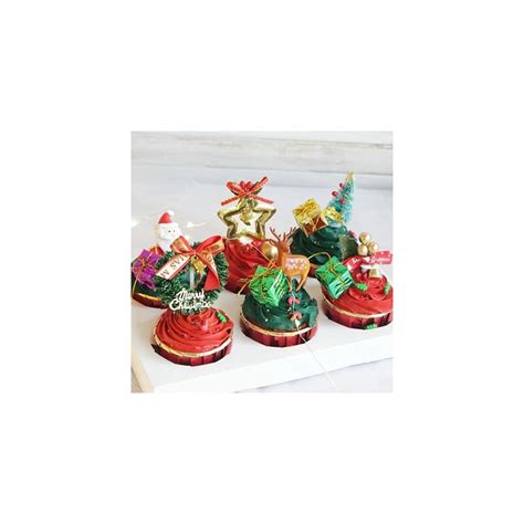 WIROJ Christmas Cake Toppers Cupcake Toppers Stand | Ubuy India