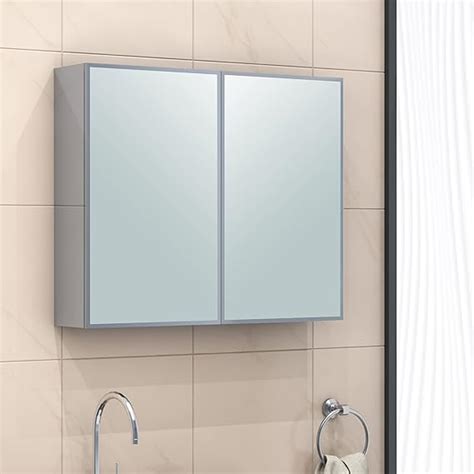 Klaxon Double Door 304 Grade Stainless Steel Bathroom Mirror Cabinet ...
