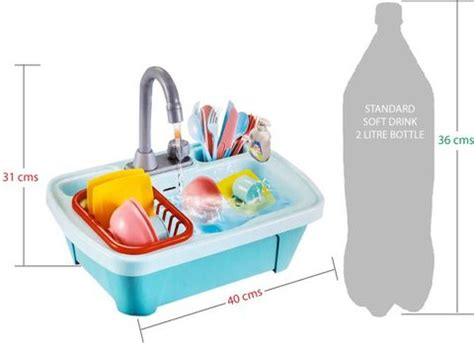 Toyshack Premium Pretend Play Kitchen Sink Toys, Electric Dishwasher ...