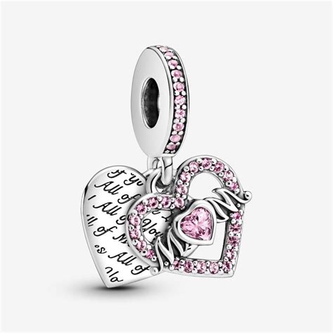 Pandora Dangle Charms Online Sale - Silver Heart & Mom Dangle Charm