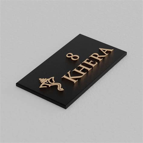 Bellissimo Brass Name Plate (Two Lines) - Ganesha – Housenama