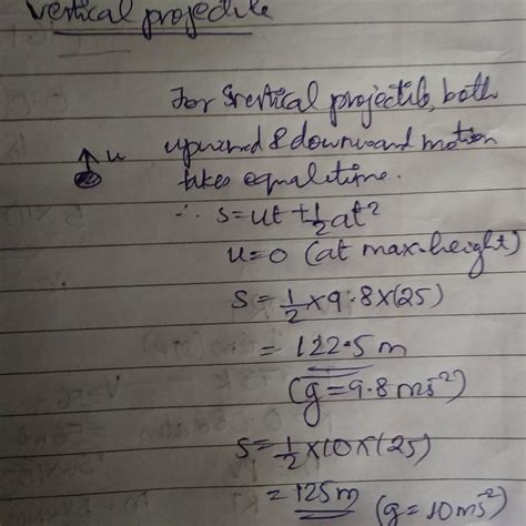 The time of flight vertical projectile thrown from the ground is 5 ...