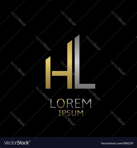 Letter hl vector vectors hi-res stock photography and images - Alamy