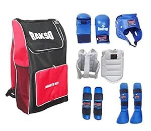RAKSO 002 Karate Kit (Set of 6 Pieces) Hand Gloves, Head Guard, Chest ...