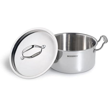 Buy BERGNER Argent Tri-Ply Stainless Steel Casserole With Stainless ...