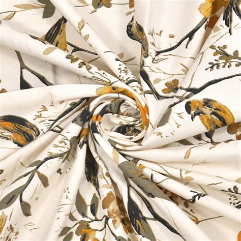 BIRD VINES | Rod Pocket Semi-Sheer Cotton Linen Curtains - Set Of 2 Pa ...