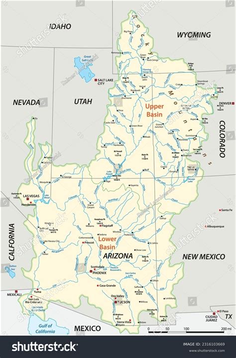 The Colorado River Map Colorado River Basin General Map | Arizona