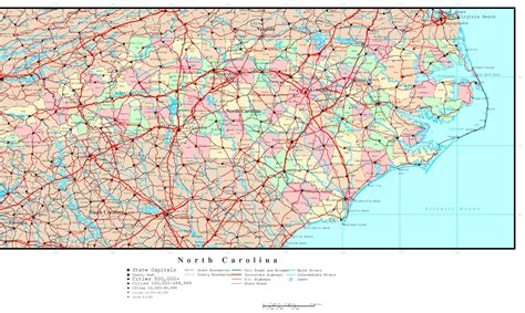 Printable Map Of North Carolina