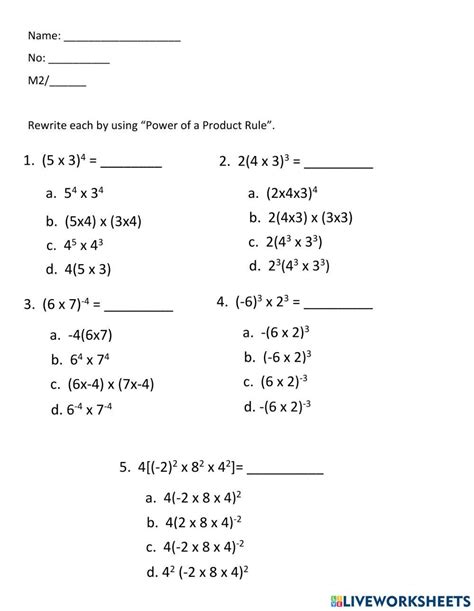 Image result for Power Rule Worksheet