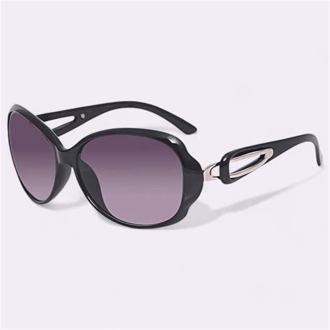 Oval UV Protected Black Sunglasses for Women – Elegante' Eyewear