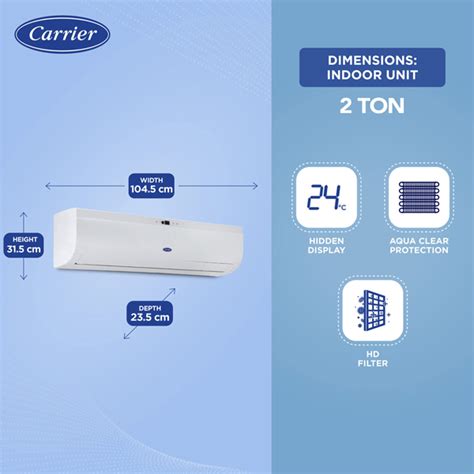 Buy Carrier 2 Ton 3 Star 24K DURAWHITE EX R32 Split Ac - Vasanth & Co