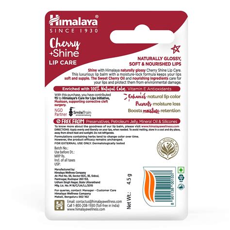 Buy Himalaya Cherry Shine Lip Care 4.5g - Himalaya Lip Balms – Himalaya ...