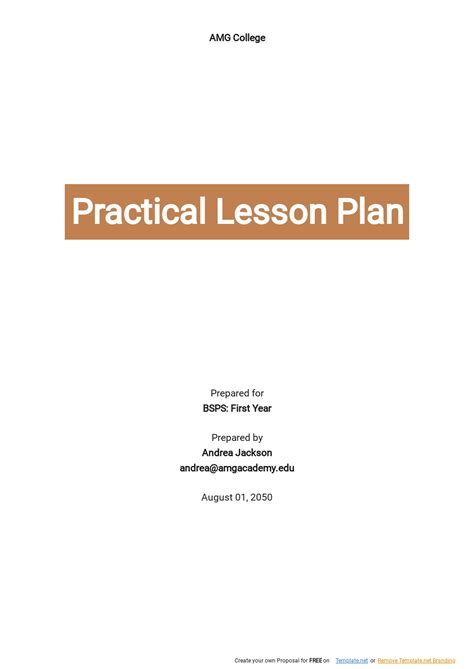 Sample Lesson Plan with Practical Work Approach 的图像结果