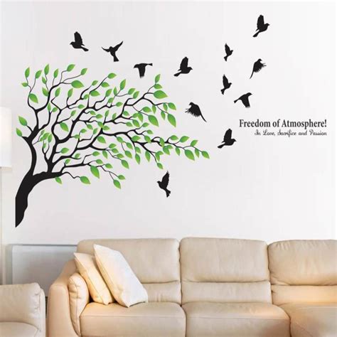 Buy Decals Design PVC Vinyl 'Tree and Birds with Quote' Wall Sticker ...
