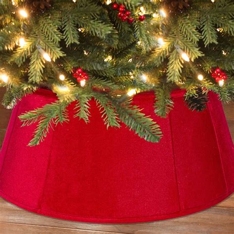 Holiday Living 26-in Red Tree Collar Tree Skirt 22672811LOP at Lowes.com