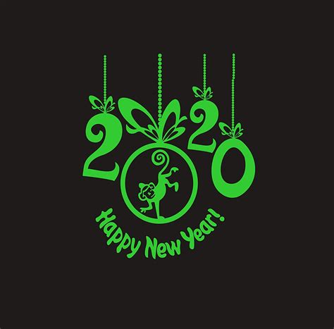 DreamKraft Glow in Dark Poster Happy New Year Radium Sticker (Green ...