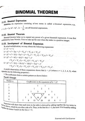 De movires theorem - Elementary Mathematics - Studocu