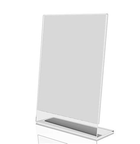 Clear Acrylic Table Top Display Stands (Slant with 1 Sided View) A4 ...