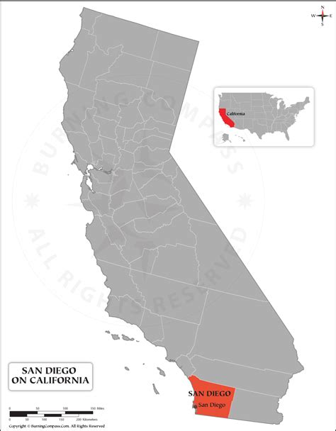 Map Of California Near San Diego