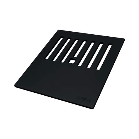 Ruvati 15 x 13 inch Textured Black Finish Cutting Board With Dish Plate ...